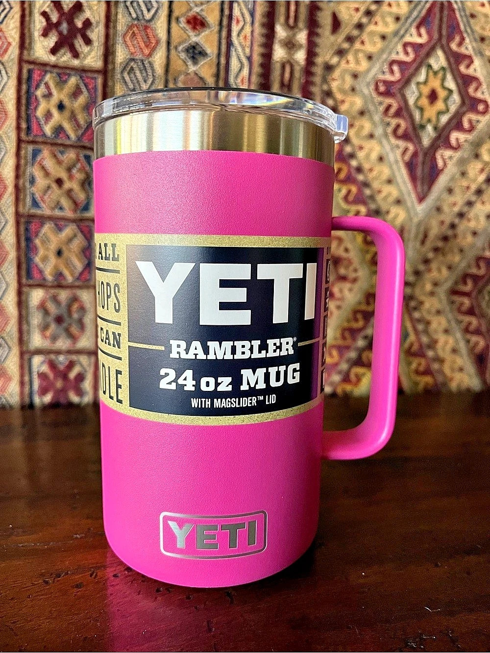 YETI Rambler 24 oz Mug in Prickly Pear Pink (retired color) NWT